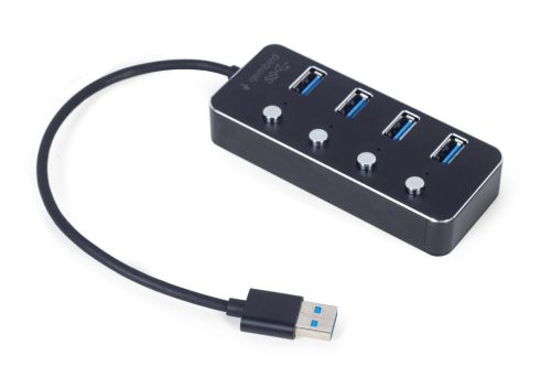 Gembird UHB-U3P4P-01 4-portos USB3.1 HUB Black