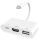 BlackBird Lightning OTG Digital AV Adapter White