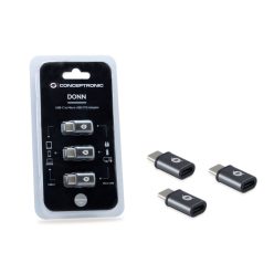   Conceptronic  DONN05G USB-C to Micro USB OTG Adapter (3-Pack)