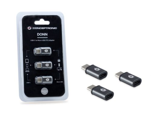 Conceptronic  DONN05G USB-C to Micro USB OTG Adapter (3-Pack)