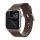 Nomad Leather Strap Brown, silver - Apple Watch Ultra (49mm) 8/7 (45mm)/6/SE/5/4 (44mm)/3/2/1 (42mm)