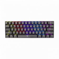   White Shark GK-2022B Shinobi Blue Switches Mechanical 60% Gaming Keyboard Black US