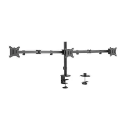   Gembird MA-D3-01 Adjustable Desk 3-Display Mounting Arm 17”-27” Black