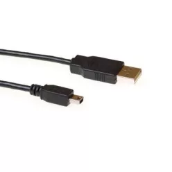 ACT SB2415 USB2.0 A male - USB mini B5 male 5m Black