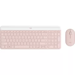   Logitech MK470 Slim Wireless Keyboard and Mouse Combo Rose US
