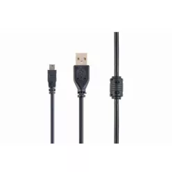   Gembird CCF-USB2-AM5P-6 USB 2.0 A- MINI 5PM cable with ferrite core 1,8m Black