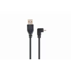   Gembird CCP-MUSB2-AMBM90-6 micro USB cable 2.0 AM-MBM5P angled 90 1,8m Black