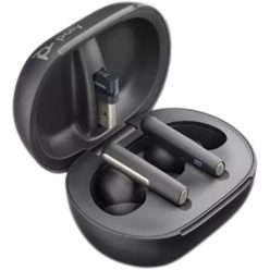   Poly Plantronics Voyager Free 60+ UC Touchscreen Charge Case USB-A Teams Bluetooth Headset Carbon Black