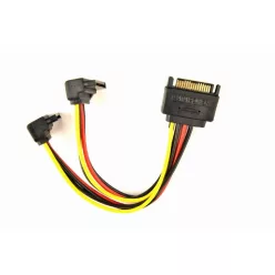   Gembird CC-SATAM2F-02 cable power SATA 15 pin -> 2x SATA HDD angled connectors 0,15m