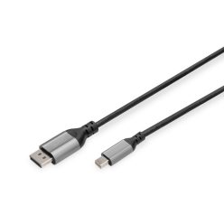 Digitus 8K DisplayPort Adapter Cable, Mini DP to DP 1m Black