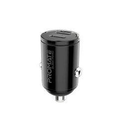   Promate  Bullet-PD40 RapidCharge 40W Car Charger with Dual USB-C Power Delivery Ports Black