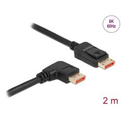   DeLock DisplayPort cable male straight to male 90° right angled 8K 60Hz 2m Black