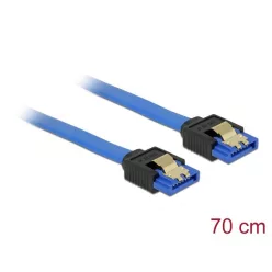   DeLock Cable SATA 6 Gb/s receptacle straight -SATA receptacle straight 0,7m Blue