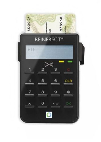 Reiner CyberJack RFID standard e-személyi Card Reader Black német lokalizáció