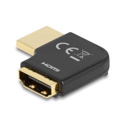   DeLock HDMI Adapter male to female 90° right angled 8K 60 Hz metal Black