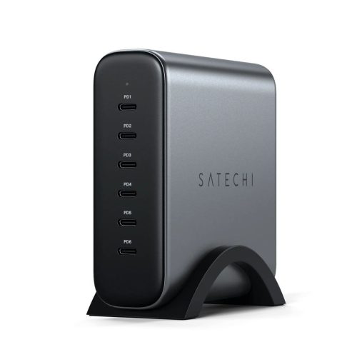 Satechi 200W USB-C 6-Port GaN Charger Space Gray