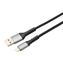   Avax CB401G STEELY USB-A - Lightning 20W 1,5m Cable Black/Grey