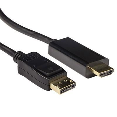 ACT Conversion DisplayPort male to HDMI-A male cable 1,8m Black