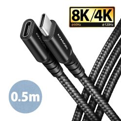   AXAGON BUCM32-CF05AB SPEED+ USB-C <> USB 20GBPS EXTENSION CABLE 0.5m Black