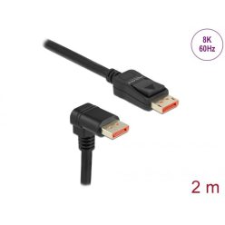   DeLock DisplayPort cable male straight to male 90° downwards angled 8K 60 Hz 2m Black