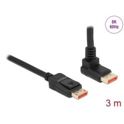   DeLock DisplayPort cable male straight to male 90° upwards angled 8K 60 Hz 3m Black