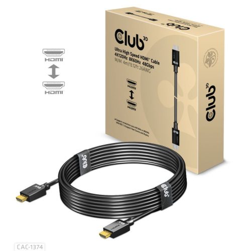 Club3D Ultra High Speed HDMI cable 4m Black