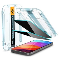   Spigen iPhone 15 Screen Protector EZ FIT GLAS.tR Privacy Transparency (2 Pack)