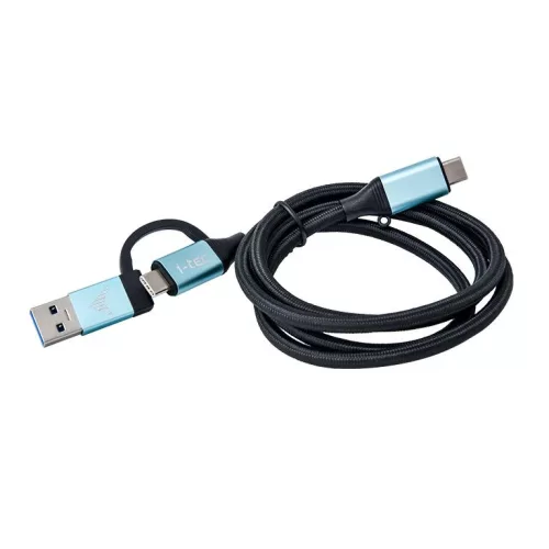 I-TEC USB-C to USB-C with Integrated USB 3.0 cable Black