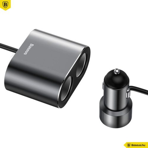 Baseus High Efficiency 2 Car Charger Black