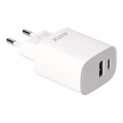   Avax CH320 SPEEDY Hálózati fali töltő USB + Type C 20W White