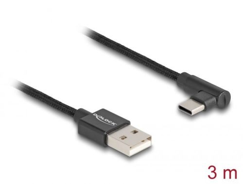 DeLock USB 2.0 Type-A male to USB Type-C cable 3m Black