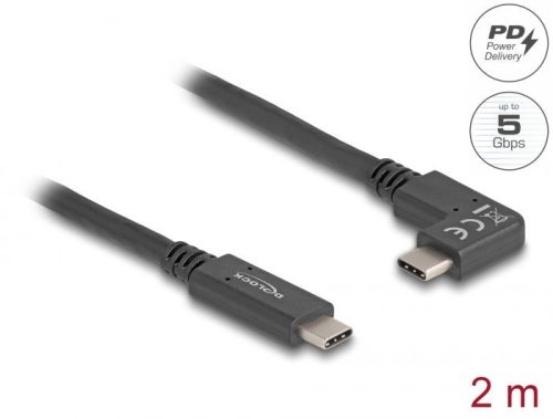 DeLock USB Type-C to USB Type-C male/male cable 2m Black