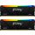 Kingston 32GB DDR4 3200MHz Kit(2x16GB) Fury Beast RGB Black