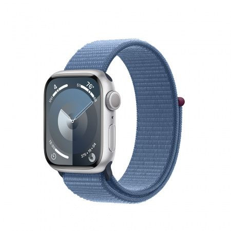 Apple Watch S9 GPS 41mm Silver Alu Case with Winter Blue Sport Loop