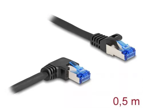 DeLock CAT6A S-FTP Patch Cable 0,5m Black
