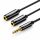 UGREEN 20816 3,5mm jack- 2x Dual Aux cable 0,25m Black