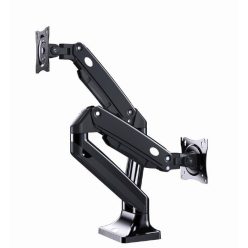   Gembird MA-DA2-03 Full-motion desk 2-display mounting arm 17”-35” Black