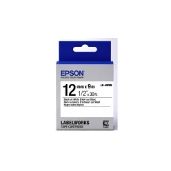 Epson LK-4WBN címkeszalag (12mm) Black on White - 9m
