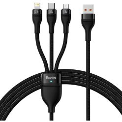   Baseus Flash series 3in1 USB Cable USB-C / micro USB / Lightning 100W 1,2m Black