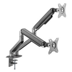   Gembird MA-DA2-05 Desk mounted adjustable double monitor arm 17"-32" Space Grey