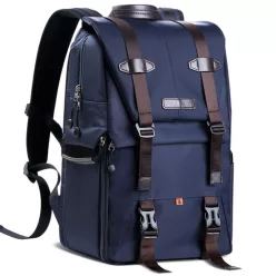   K&F Concept Multifunctional Camera Backpack 20L 15,6" Waterproof with Tripod Straps Deep Blue