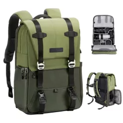   K&F Concept Multifunctional Camera Backpack 20L 15,6" Waterproof with Tripod Straps Amy Green
