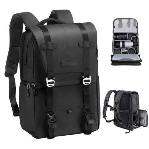 K&F Concept Multifunctional Camera Backpack 20L 15,6" Waterproof with Tripod Straps Black