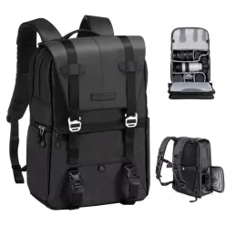  K&F Concept Multifunctional Camera Backpack 20L 15,6" Waterproof with Tripod Straps Black/Grey