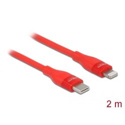 DeLock USB-C to Lightning male/male cable 2m Red