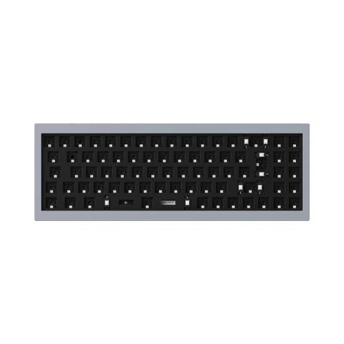 Keychron Q7 Swappable RGB Backlight Knob ISO Keyboard Barebone Silver Grey