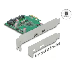   DeLock PCI Express x1 Card to 2 x external USB 5 Gbps USB Type-C Female