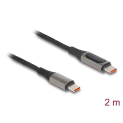 DeLock USB-C to USB-C male/male cable 2m Black
