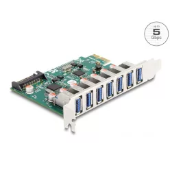   DeLock PCI Express x1 Card to 7 x external USB 5 Gbps Type-A female