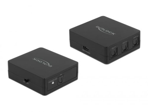 DeLock S/PDIF TOSLINK Switch 1 In 3 Out with USB Powered